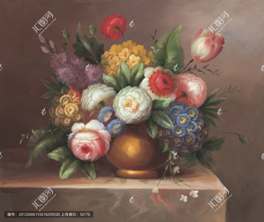 歐式油畫花