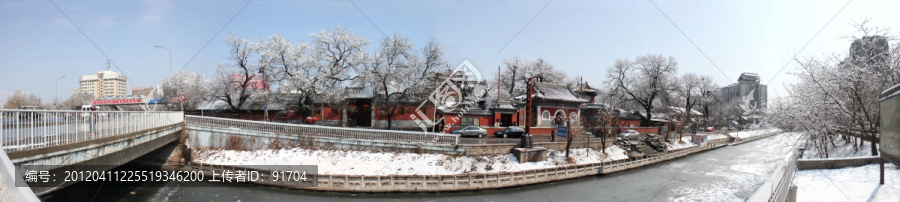 北京艺术博物馆180度雪景全景