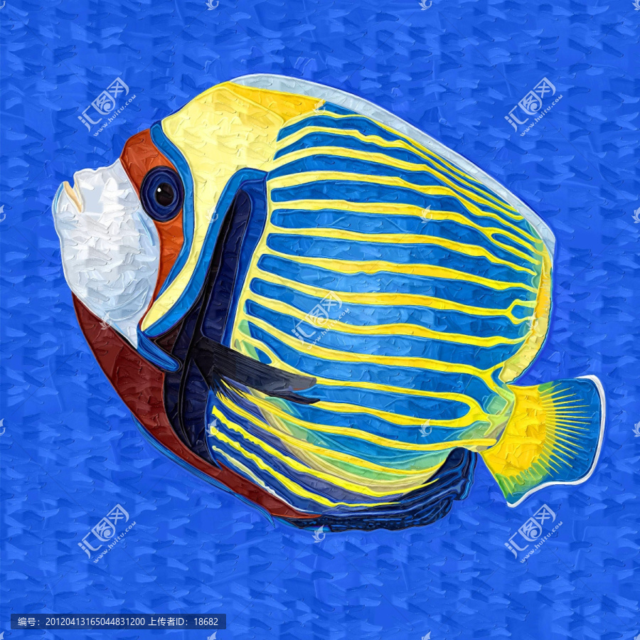 裝飾畫,無框畫,油畫,魚
