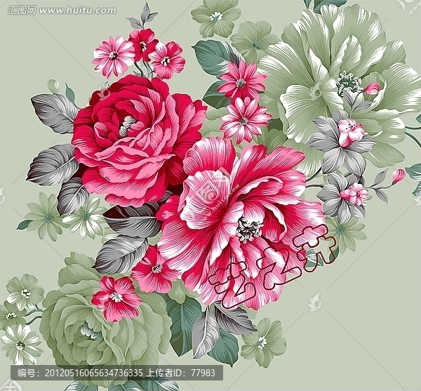 花卉素材（撇絲花）