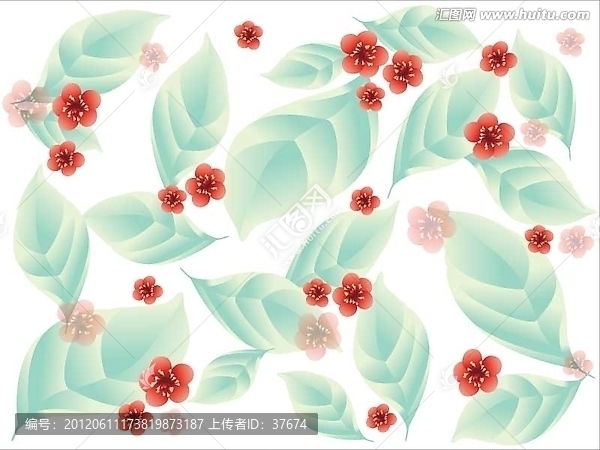 綠葉梅花