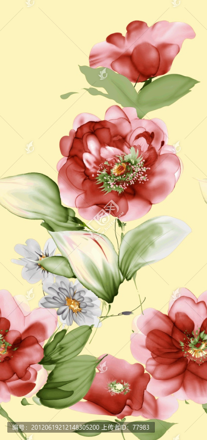 漂亮水墨花卉（非精細(xì)分層）