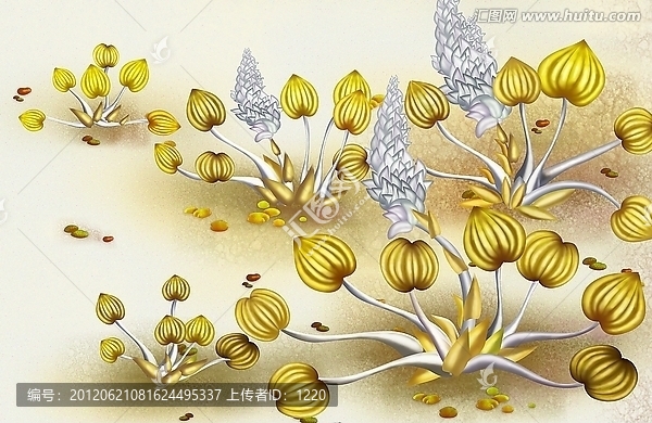 藝術(shù)玻璃,巨幅手繪高清背景墻碩果