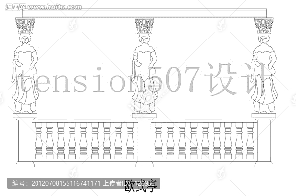 歐式亭CAD