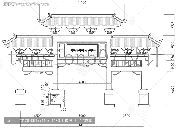 牌樓CAD
