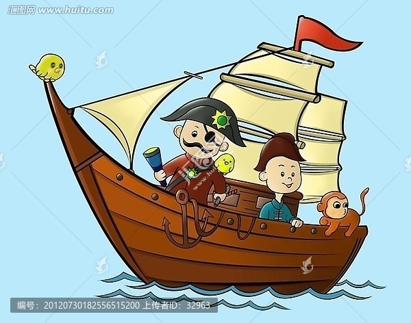 海盜船水手卡通公仔