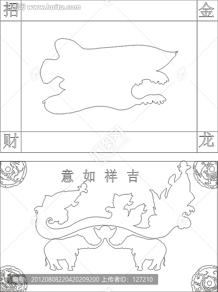裝飾畫雕刻矢量圖