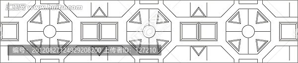 簡歐幾何圖形腰線