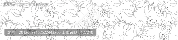 腰線雕刻圖線條圖矢量圖,歐式花紋,花朵
