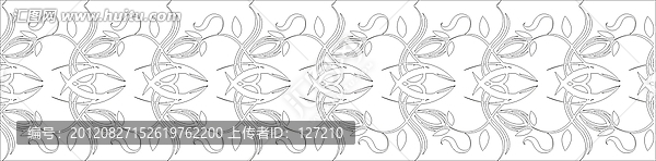 腰線雕刻圖線條圖矢量圖,歐式花紋圖案