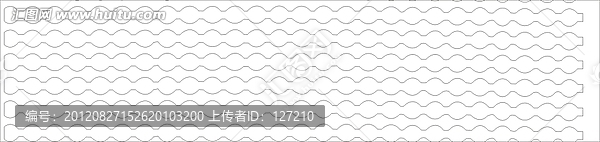 腰線雕刻圖線條圖矢量圖,波紋