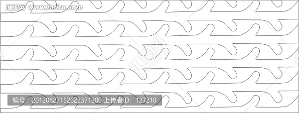 腰線雕刻圖線條圖矢量圖,枝椏