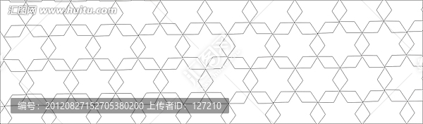 腰線雕刻圖線條圖矢量圖,菱形