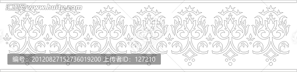 腰線雕刻圖線條圖矢量圖,歐式風(fēng)格花朵
