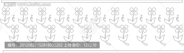 腰線(xiàn)雕刻圖線(xiàn)條圖矢量圖,幾何拼湊花朵