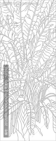 藝術(shù)玻璃雕刻圖矢量圖線條圖,艷陽紅
