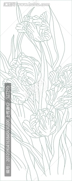 玻璃文化藝術(shù)玻璃雕刻圖,花朵,荷蘭之夢