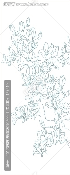 藝術(shù)玻璃雕刻圖矢量圖線條圖,應(yīng)春