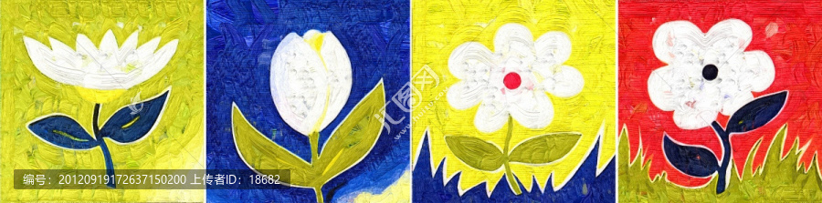 裝飾畫,無框畫,油畫,花卉