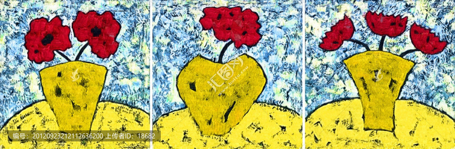裝飾畫,無(wú)框畫,油畫,花瓶