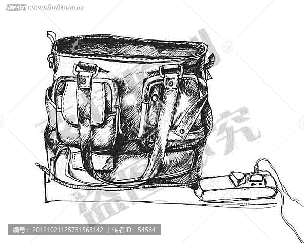 包,手繪,插畫