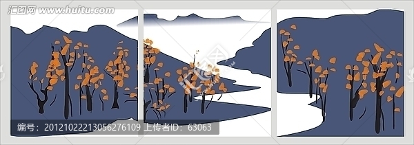 深秋無框畫