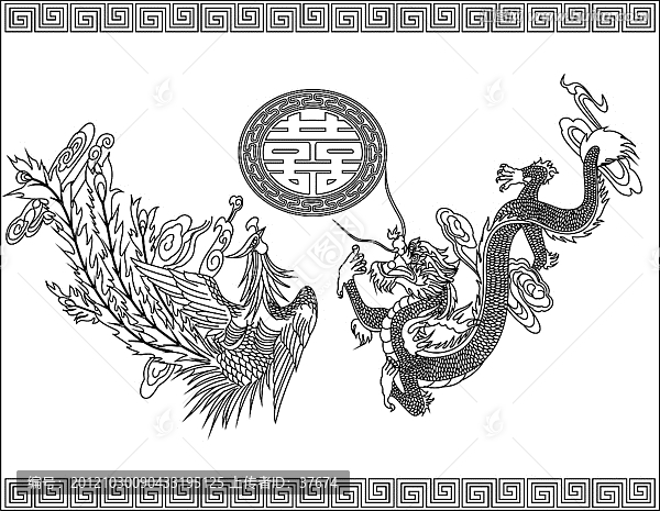 龍鳳雕刻圖