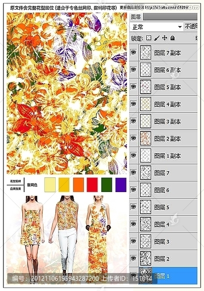 服裝面料印花圖