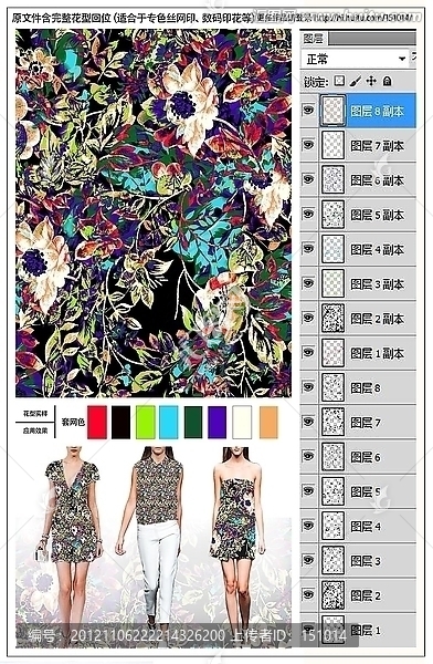 服裝面料印花圖
