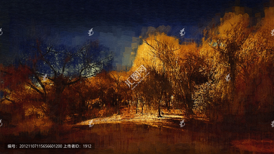 油畫(huà),秋色