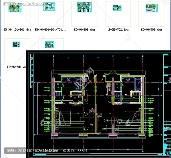 四星酒店賓館普通套房全套施工圖