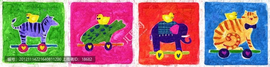 裝飾畫(huà),無(wú)框畫(huà),油畫(huà),卡通畫(huà)動(dòng)物