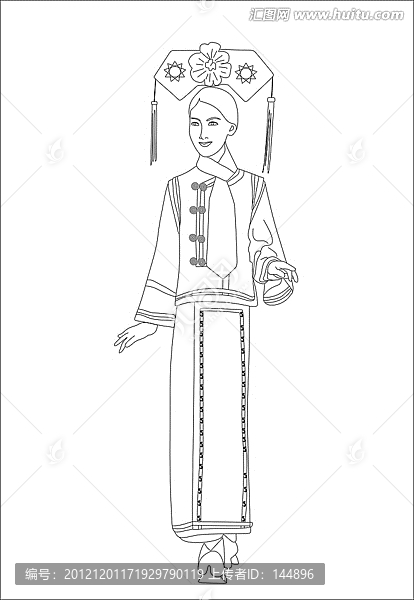 格格服,矢量圖