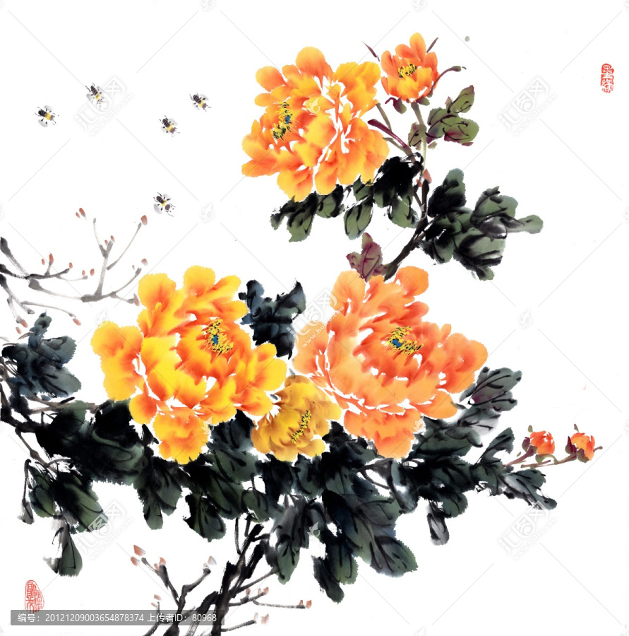黃玉爭艷圖
