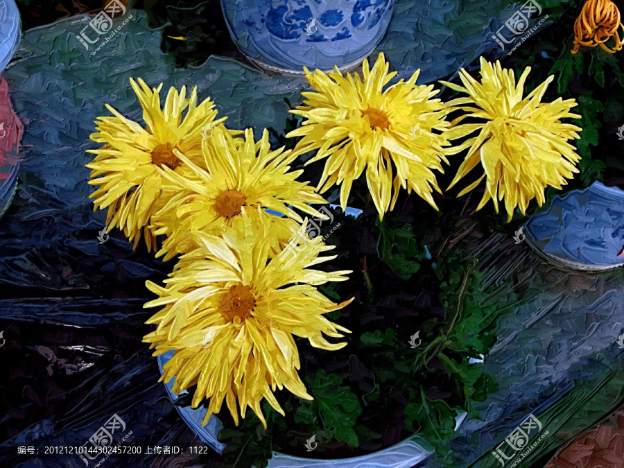 裝飾畫,,菊花