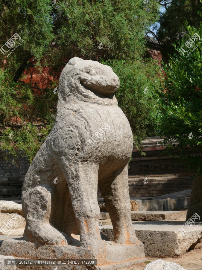 山西芮城博物馆文物石狮子