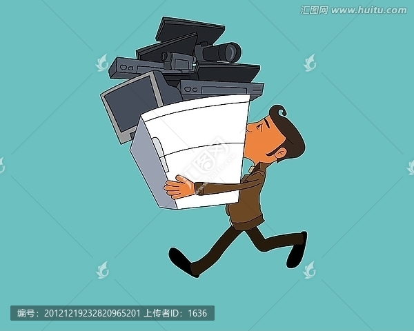 抱著東西跑的人