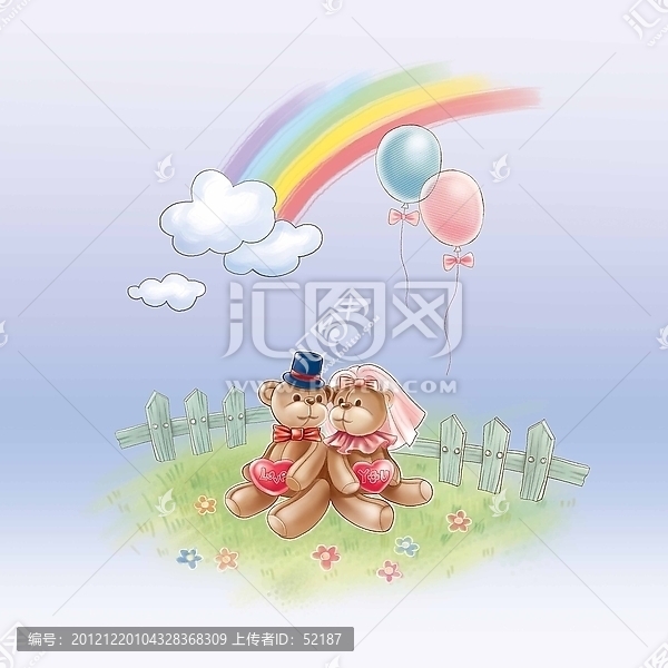 小熊結(jié)婚圖