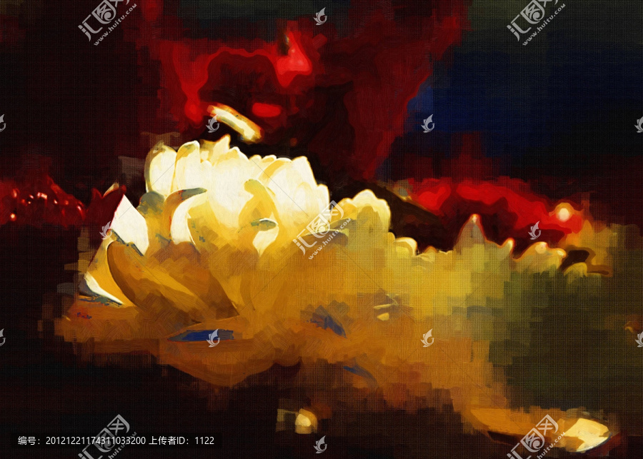 抽象畫,菊花