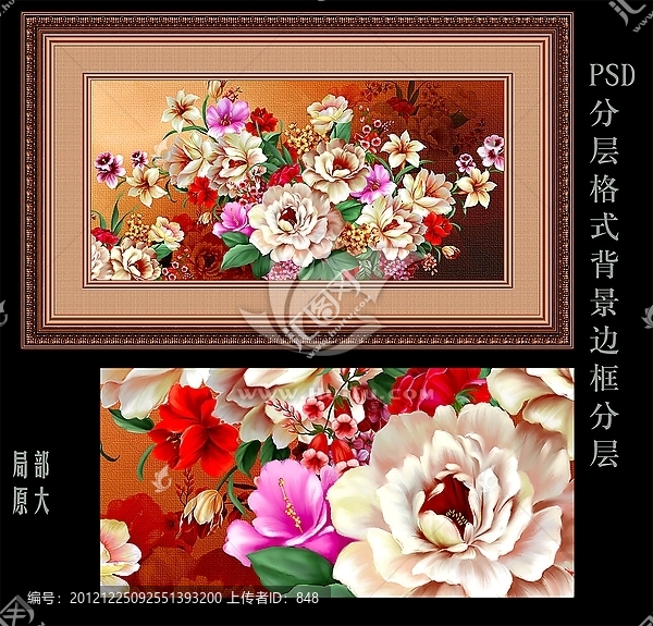 油畫,花卉,無框畫