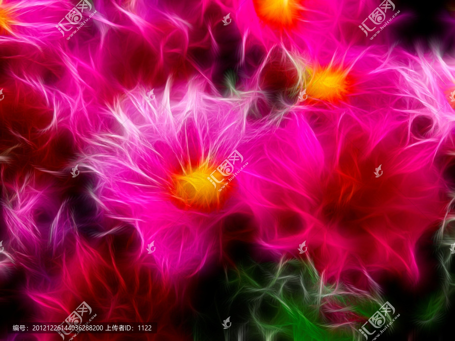 抽象畫,花卉