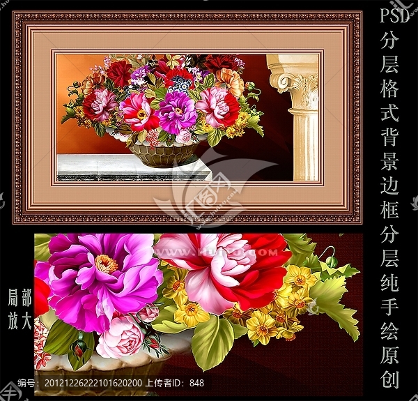 油畫,花卉