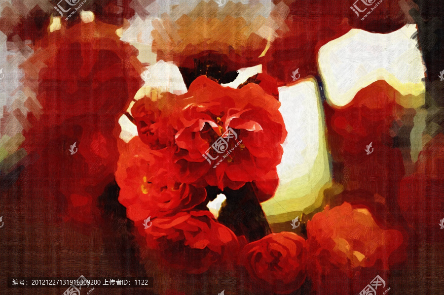 抽象畫,花卉