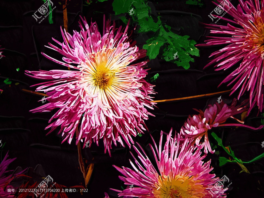 裝飾畫,菊花