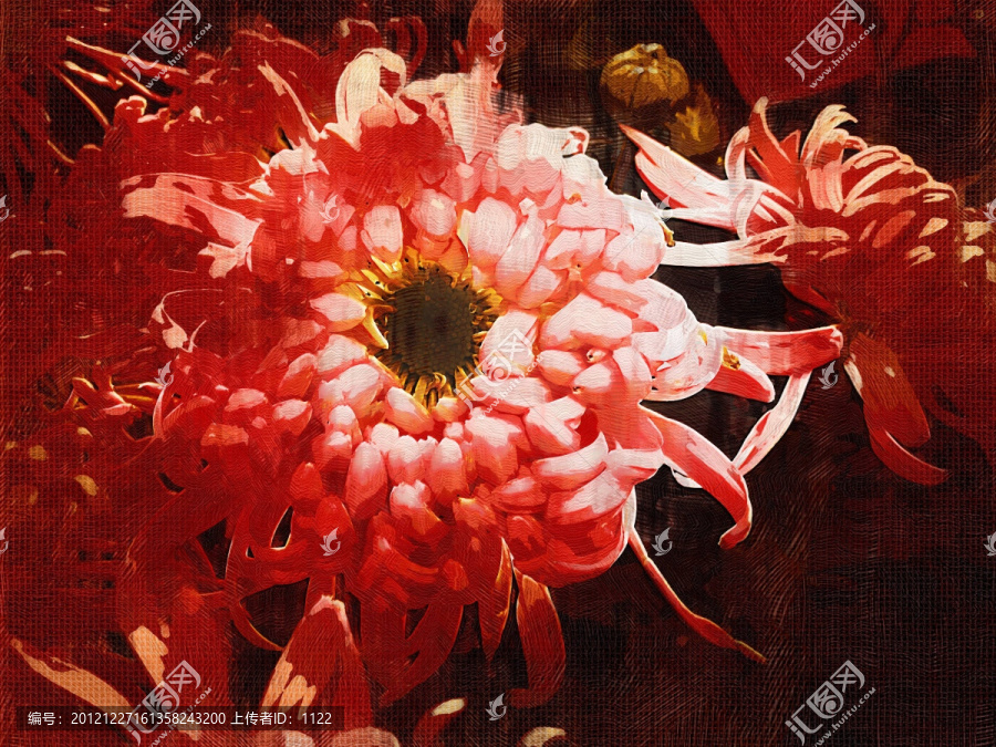 抽象畫,花卉