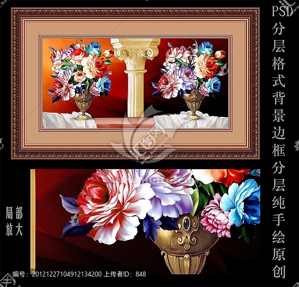 油畫,花卉,無框畫