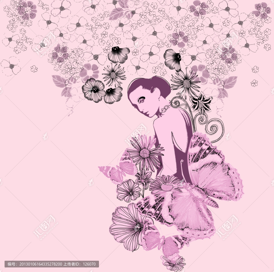 女人時(shí)裝圖案