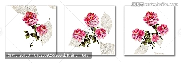 無框畫,花卉