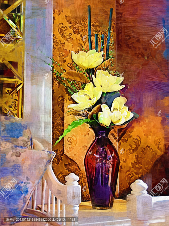 裝飾畫,花瓶