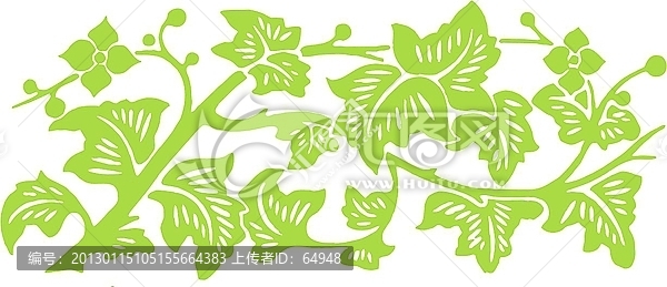 矢量花草,植物圖案